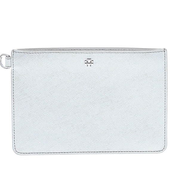 Tory Burch Metallic Silver Pouch - Picture 1 of 7